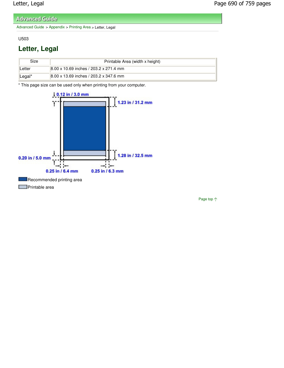 Letter, legal | Canon mp495 User Manual | Page 690 / 759