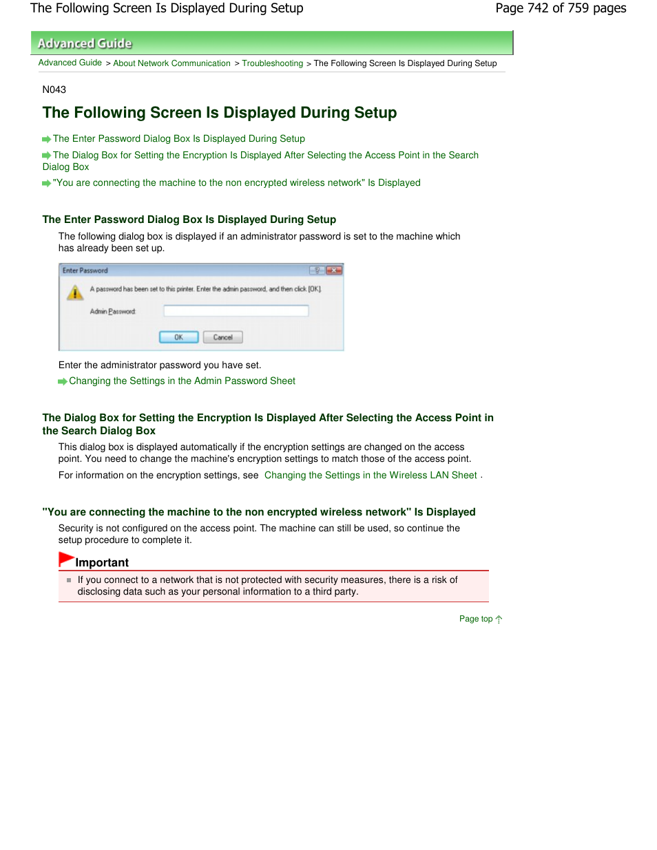 The following screen is displayed during setup | Canon mp495 User Manual | Page 742 / 759
