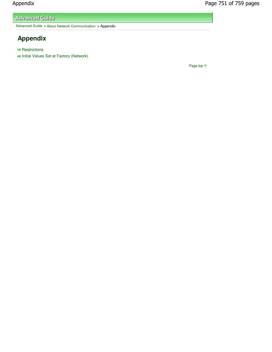Appendix | Canon mp495 User Manual | Page 751 / 759