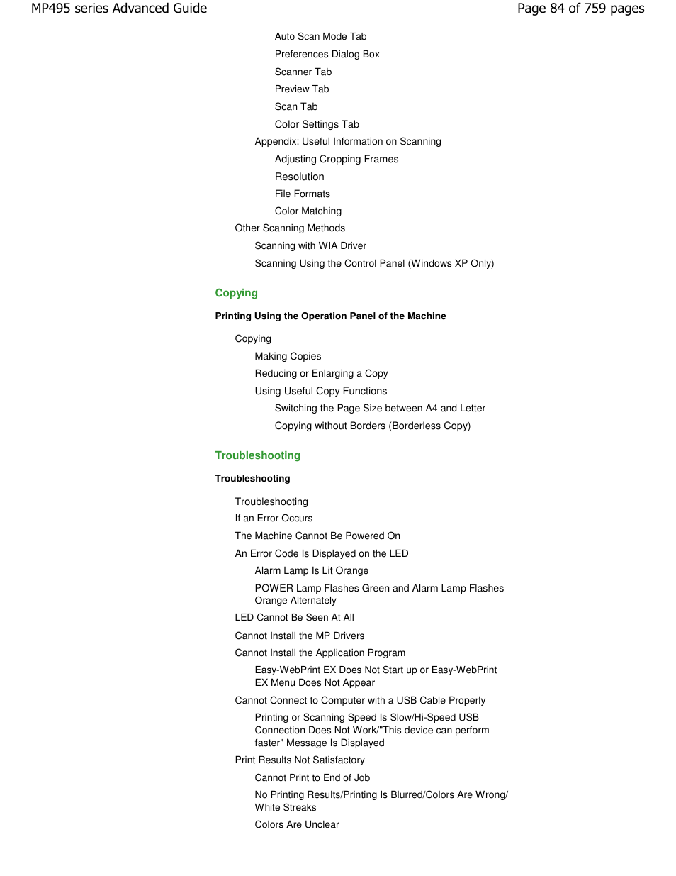 Canon mp495 User Manual | Page 84 / 759