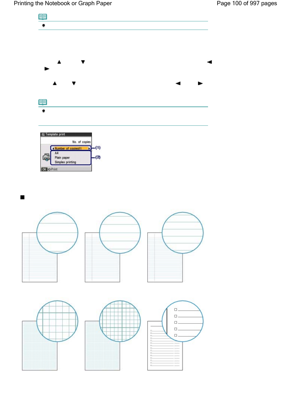 Printing the various template forms | Canon mx860 User Manual | Page 100 / 997