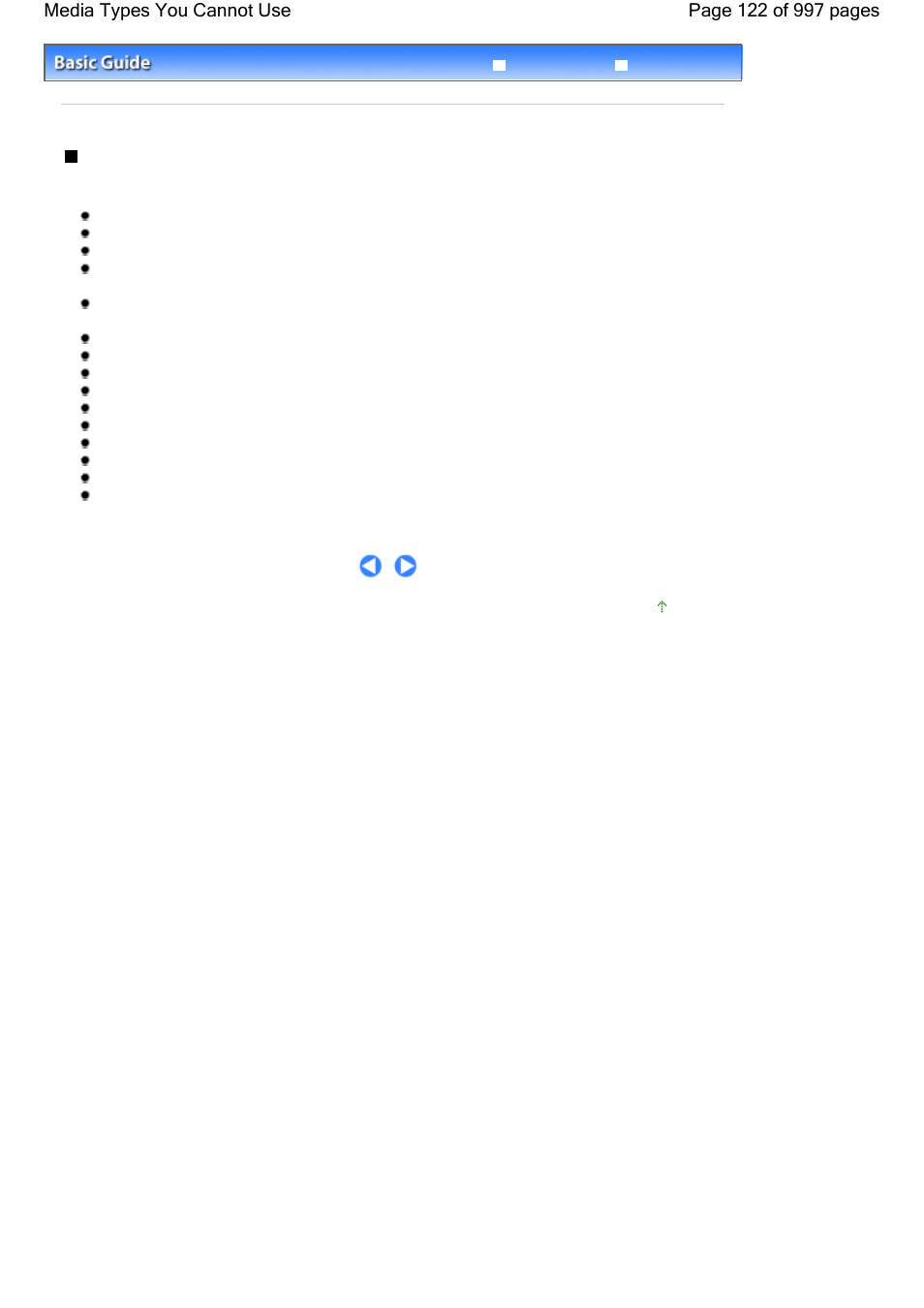 Media types you cannot use | Canon mx860 User Manual | Page 122 / 997