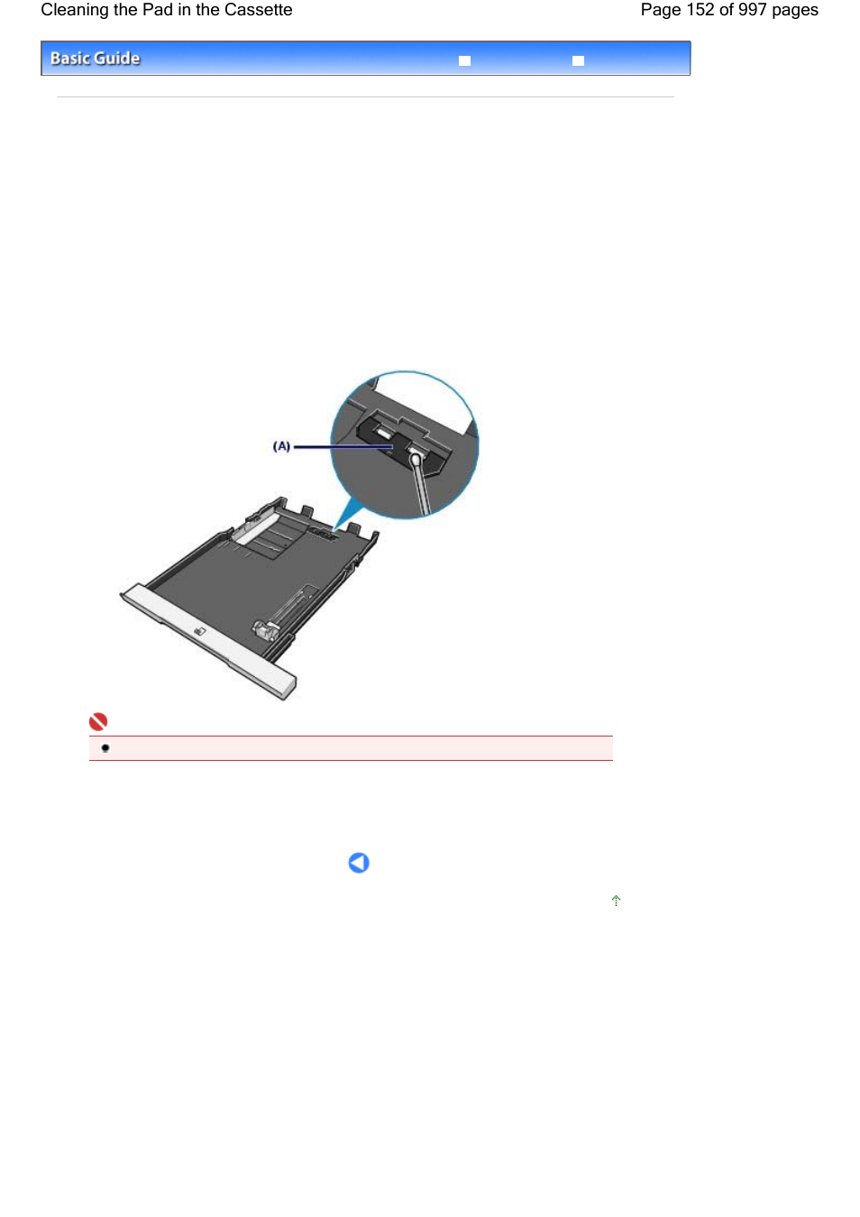 Cleaning the pad in the cassette | Canon mx860 User Manual | Page 152 / 997