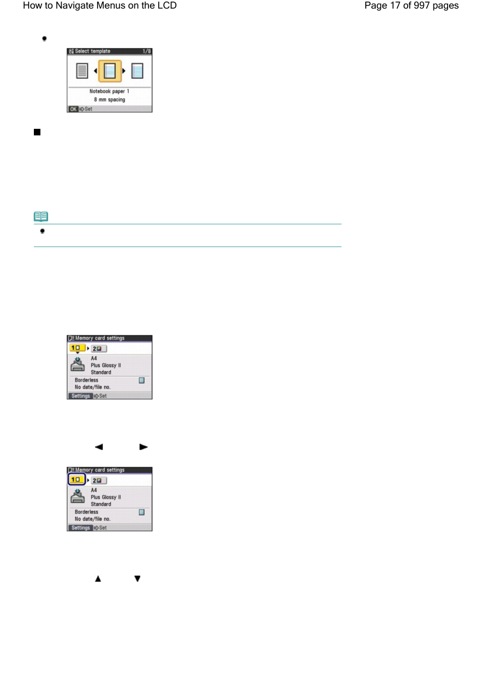 Basic operation on the settings screen | Canon mx860 User Manual | Page 17 / 997