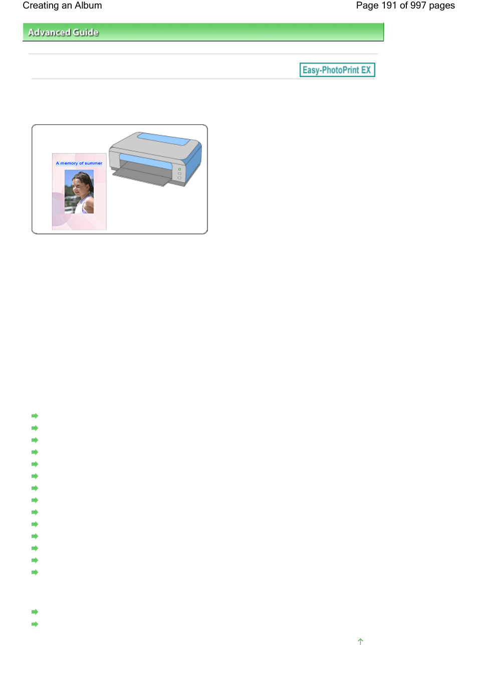 Creating an album | Canon mx860 User Manual | Page 191 / 997