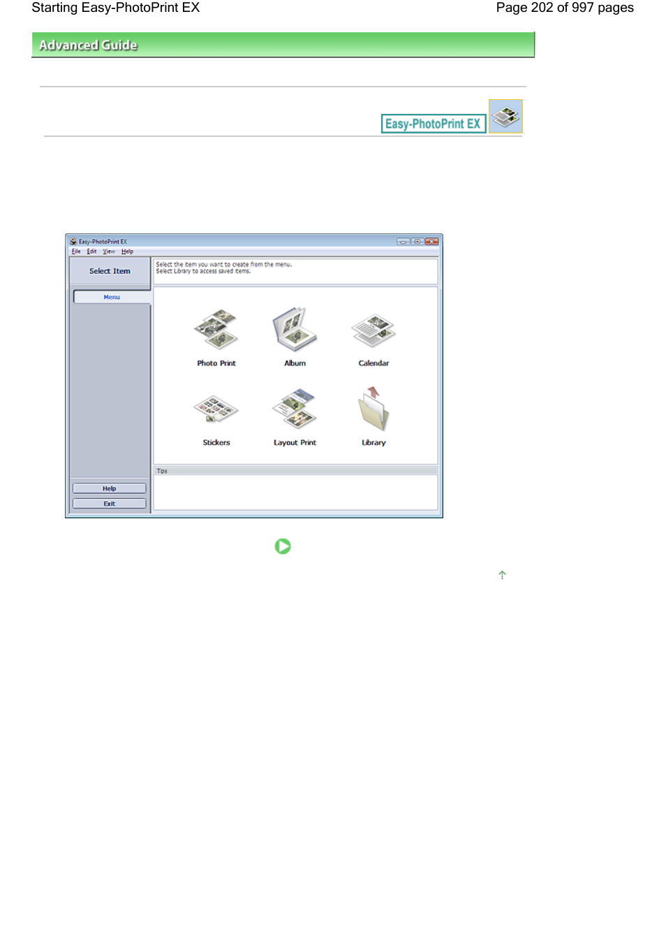 Starting easy-photoprint ex | Canon mx860 User Manual | Page 202 / 997