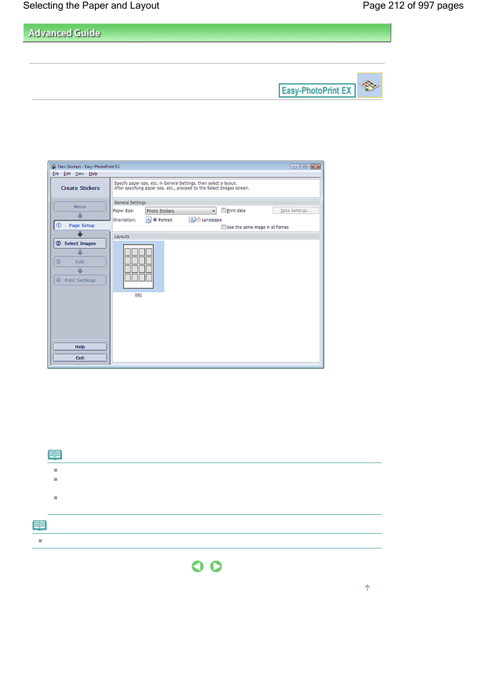 Selecting the paper and layout | Canon mx860 User Manual | Page 212 / 997