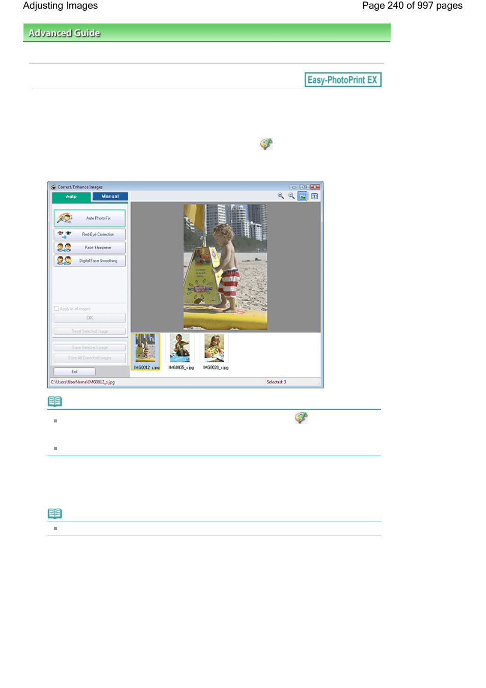 Adjusting images | Canon mx860 User Manual | Page 240 / 997