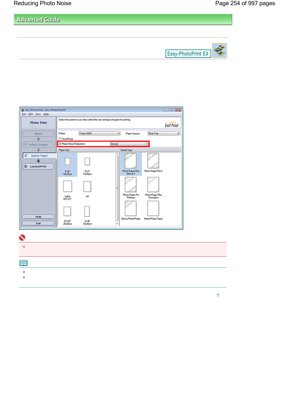 Reducing photo noise | Canon mx860 User Manual | Page 254 / 997