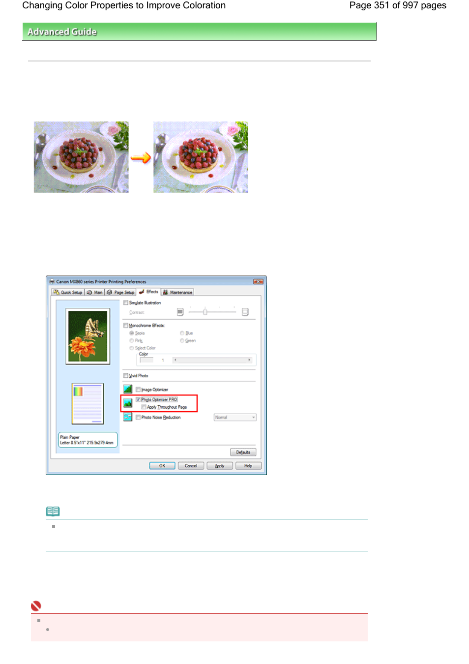 Changing color properties to improve coloration | Canon mx860 User Manual | Page 351 / 997