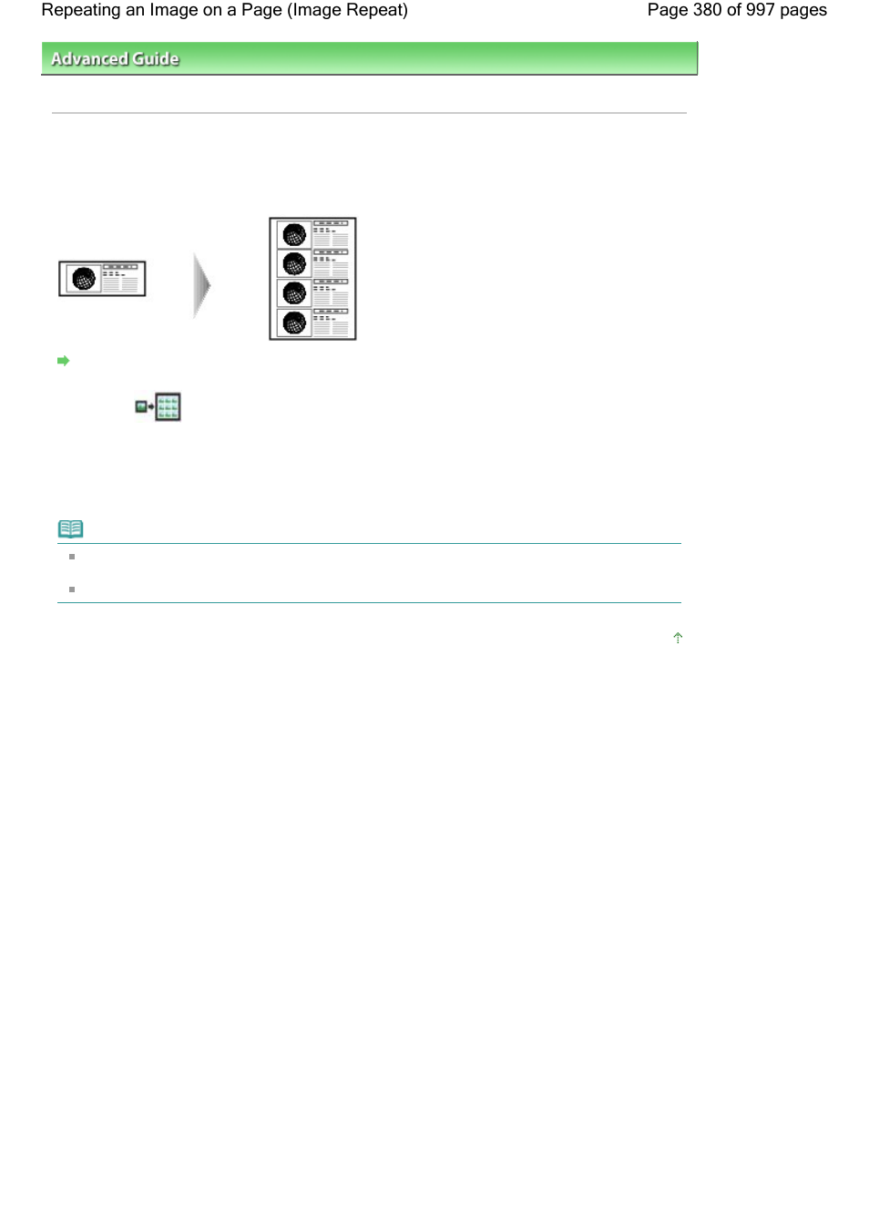 Repeating an image on a page (image repeat) | Canon mx860 User Manual | Page 380 / 997