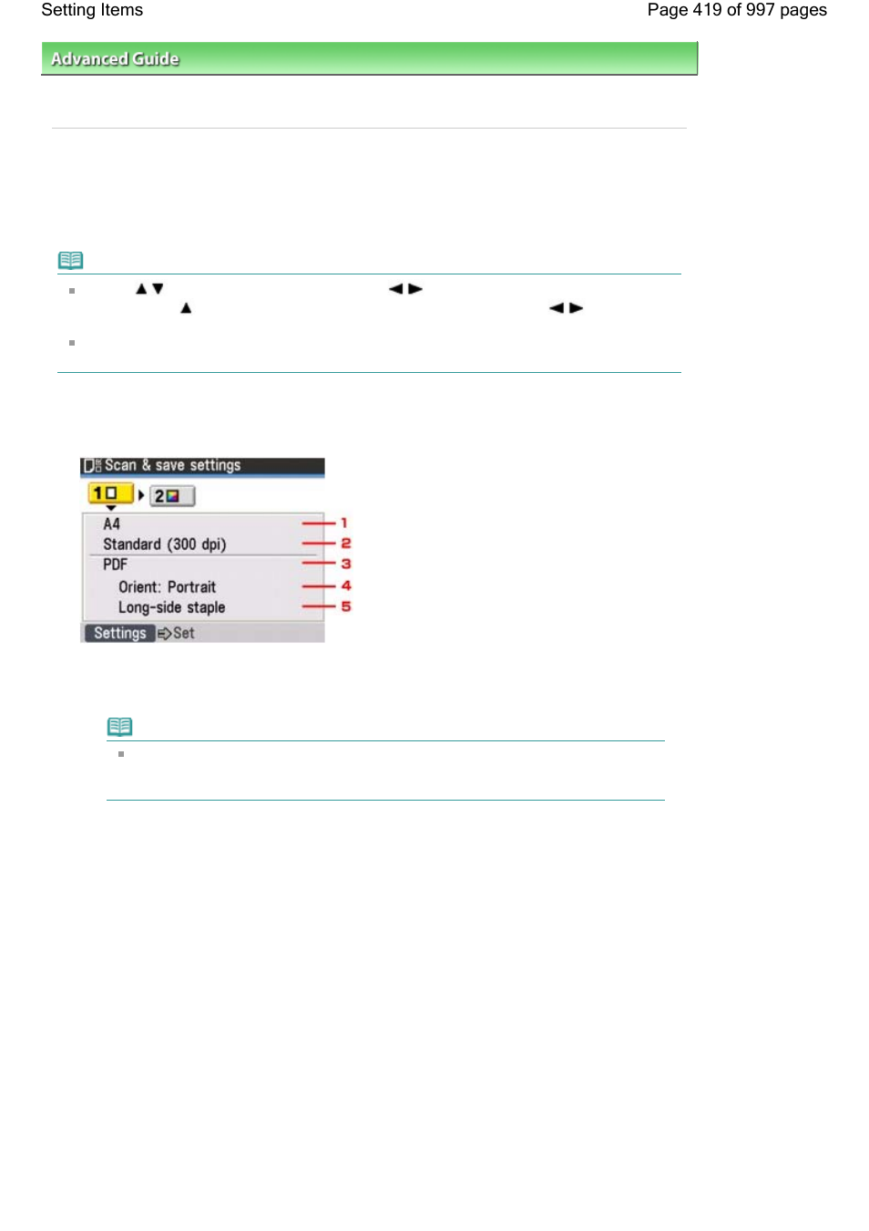 Setting items | Canon mx860 User Manual | Page 419 / 997