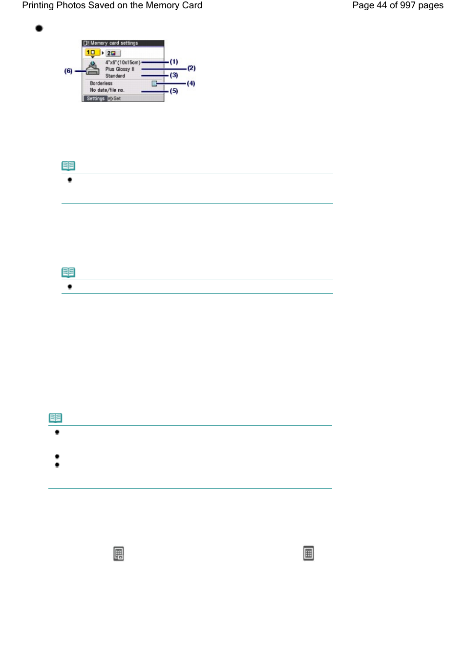 Settings tab 1 | Canon mx860 User Manual | Page 44 / 997