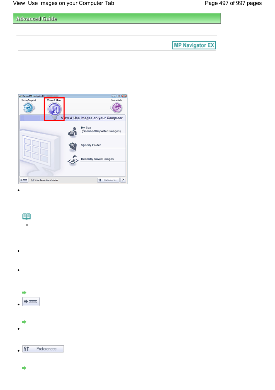 View & use images on your computer tab | Canon mx860 User Manual | Page 497 / 997