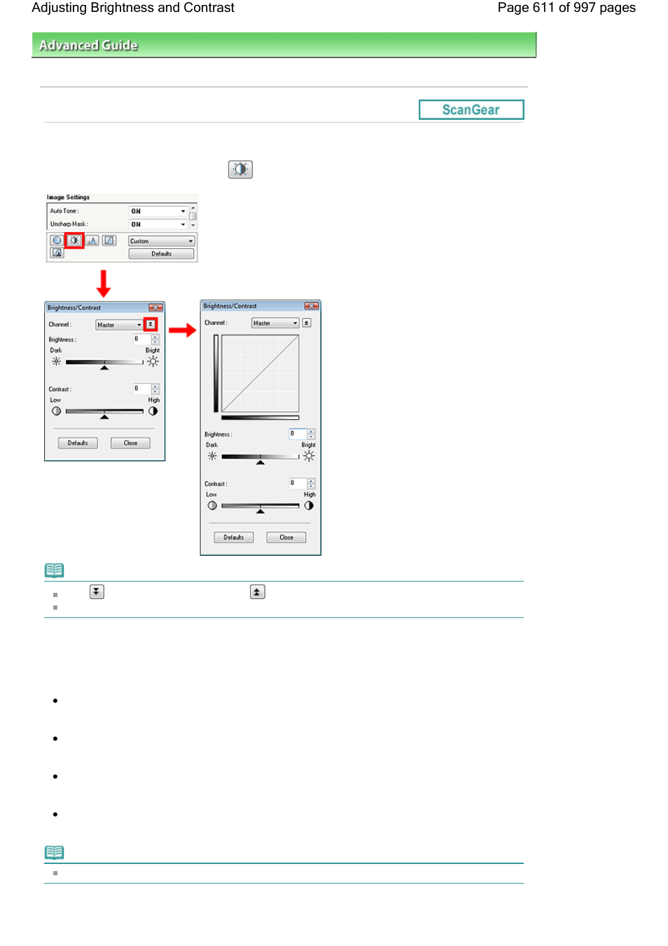 Adjusting brightness and contrast | Canon mx860 User Manual | Page 611 / 997