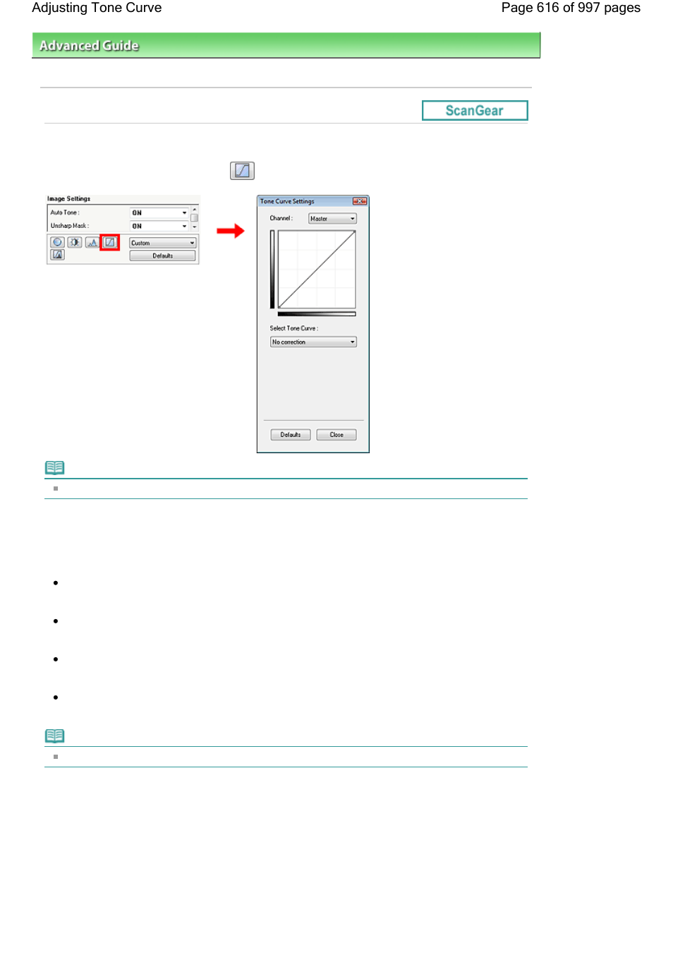 Adjusting tone curve | Canon mx860 User Manual | Page 616 / 997