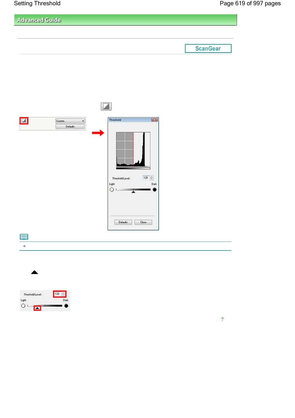 Setting threshold | Canon mx860 User Manual | Page 619 / 997