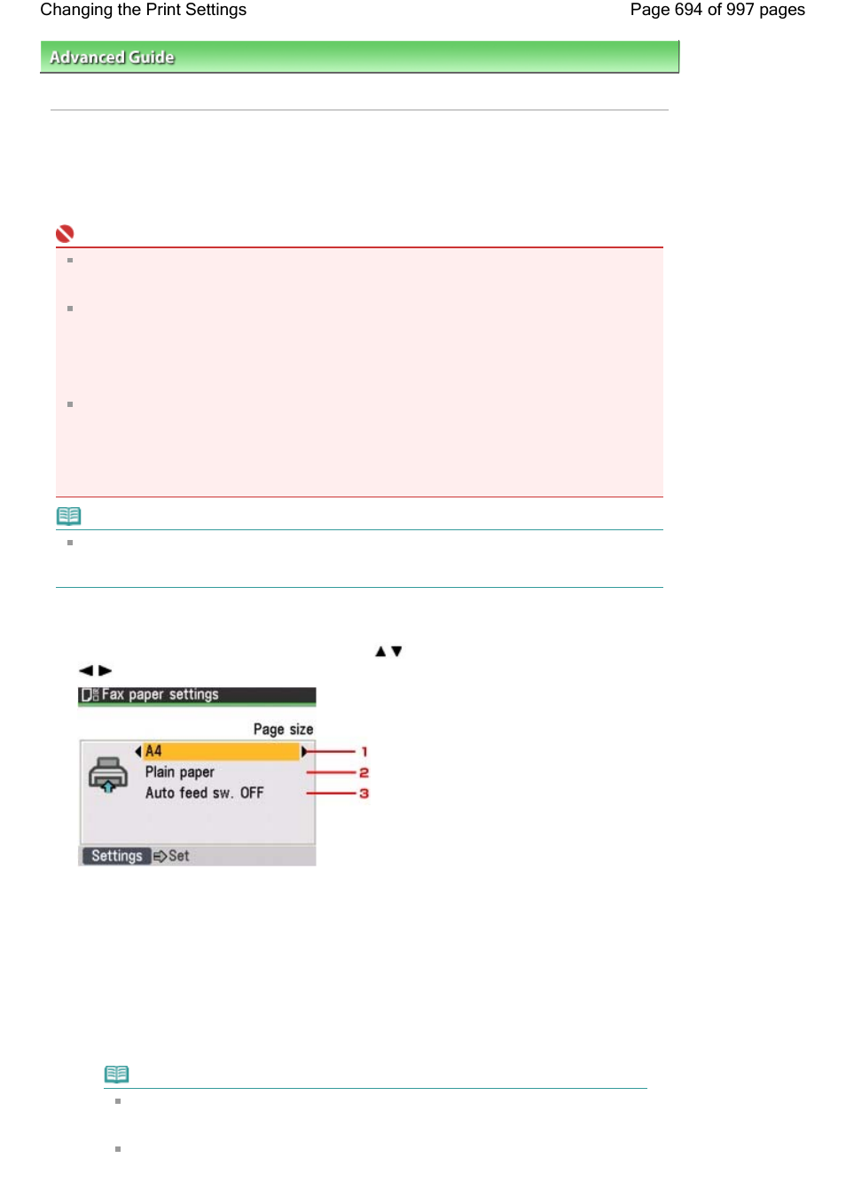 Changing the print settings | Canon mx860 User Manual | Page 694 / 997