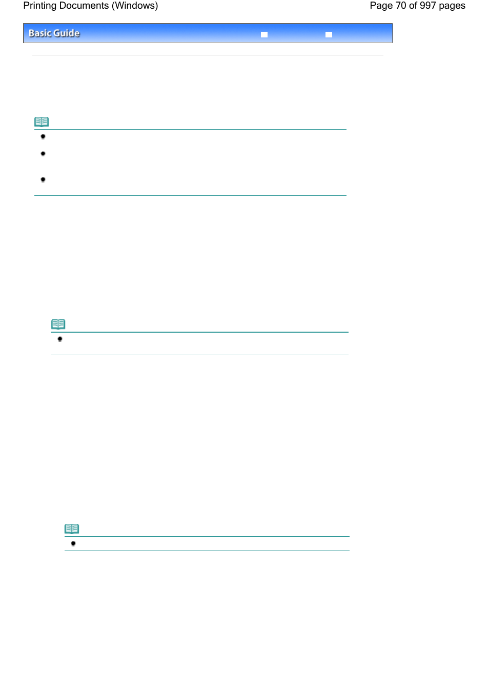 Printing documents (windows) | Canon mx860 User Manual | Page 70 / 997