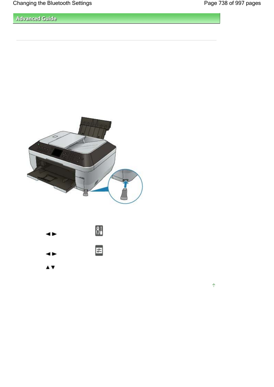Changing the bluetooth settings | Canon mx860 User Manual | Page 738 / 997