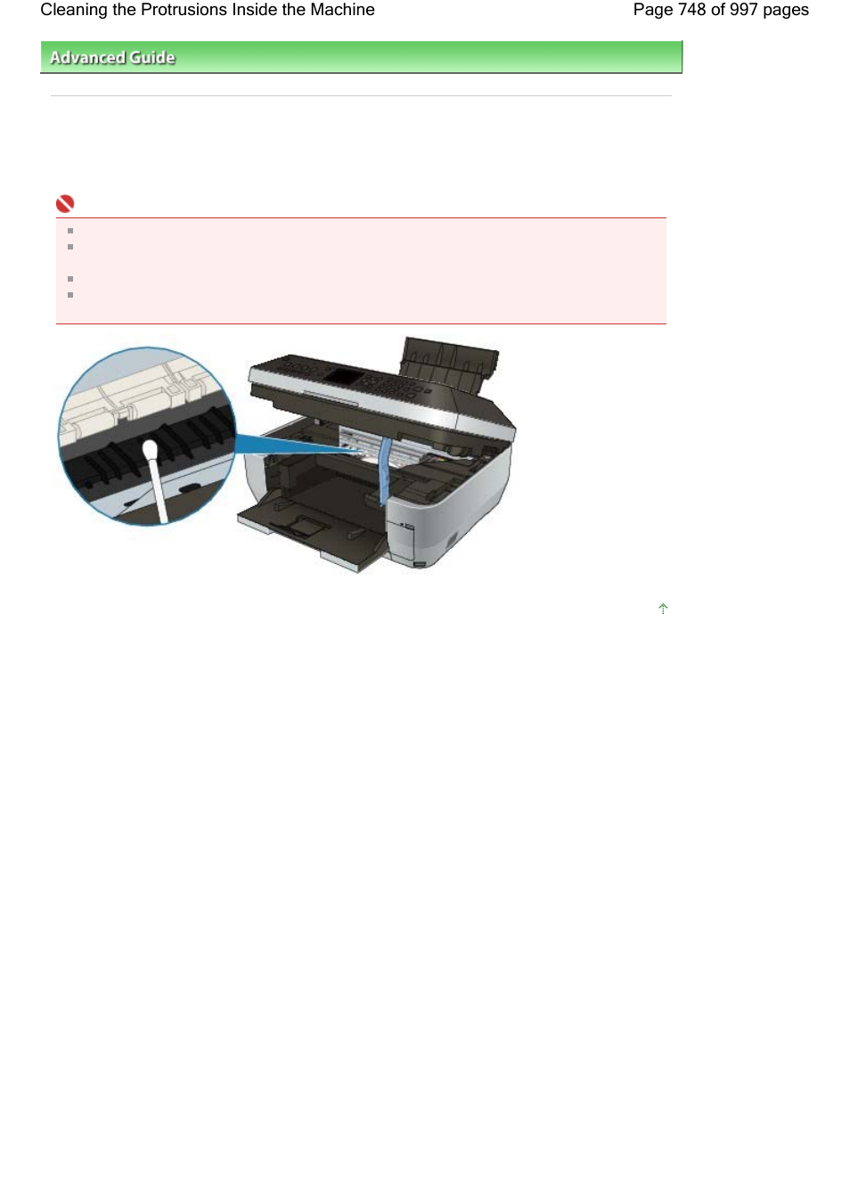 Cleaning the protrusions inside the machine | Canon mx860 User Manual | Page 748 / 997