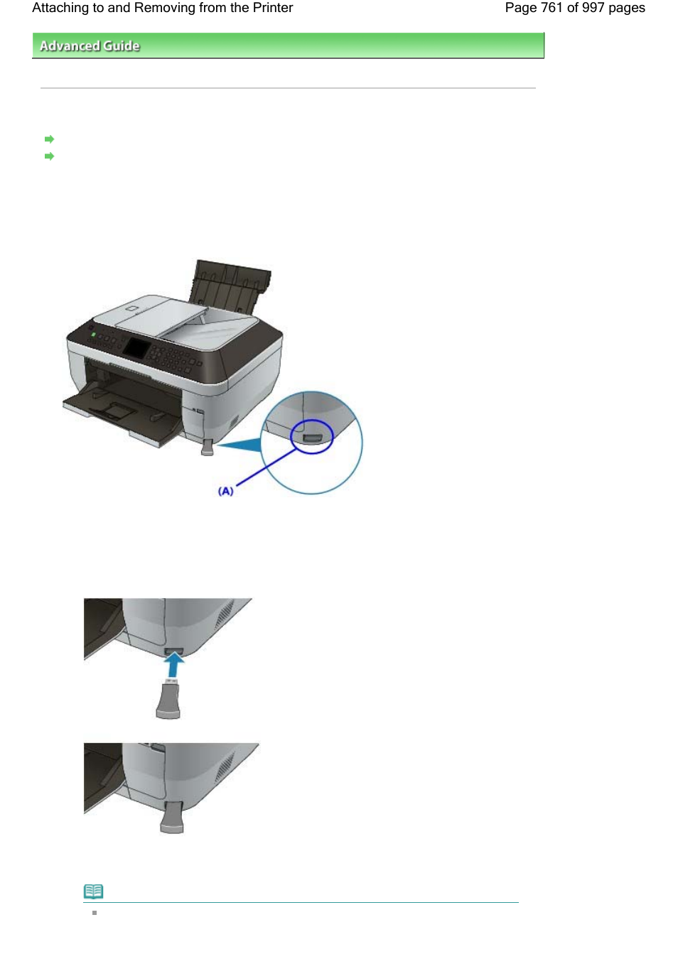 Attaching to and removing from the printer | Canon mx860 User Manual | Page 761 / 997