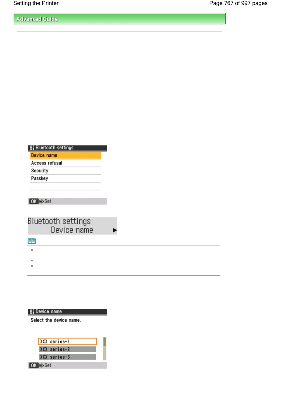 Setting the printer | Canon mx860 User Manual | Page 767 / 997