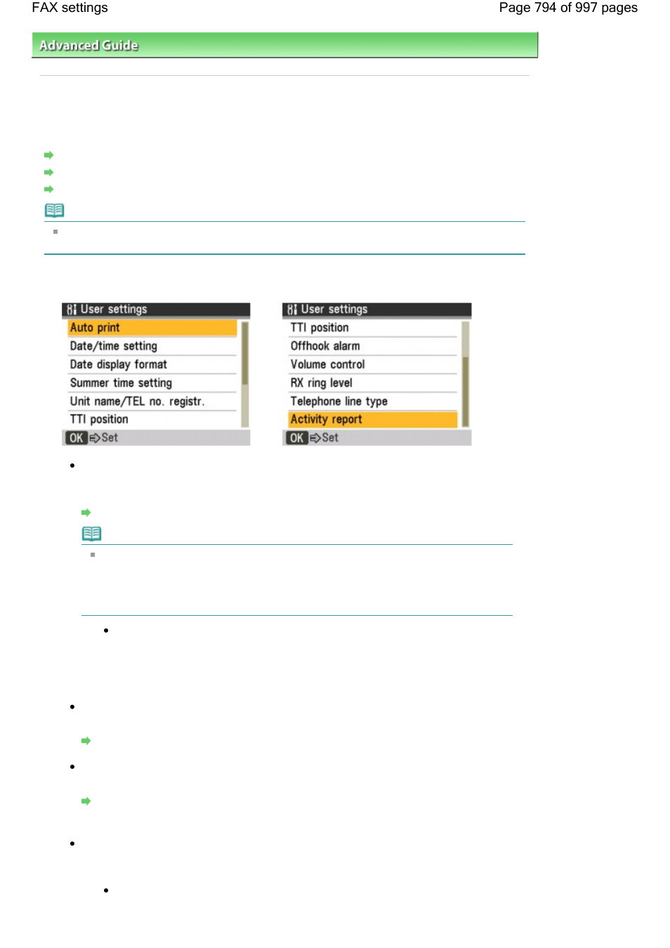 Fax settings | Canon mx860 User Manual | Page 794 / 997