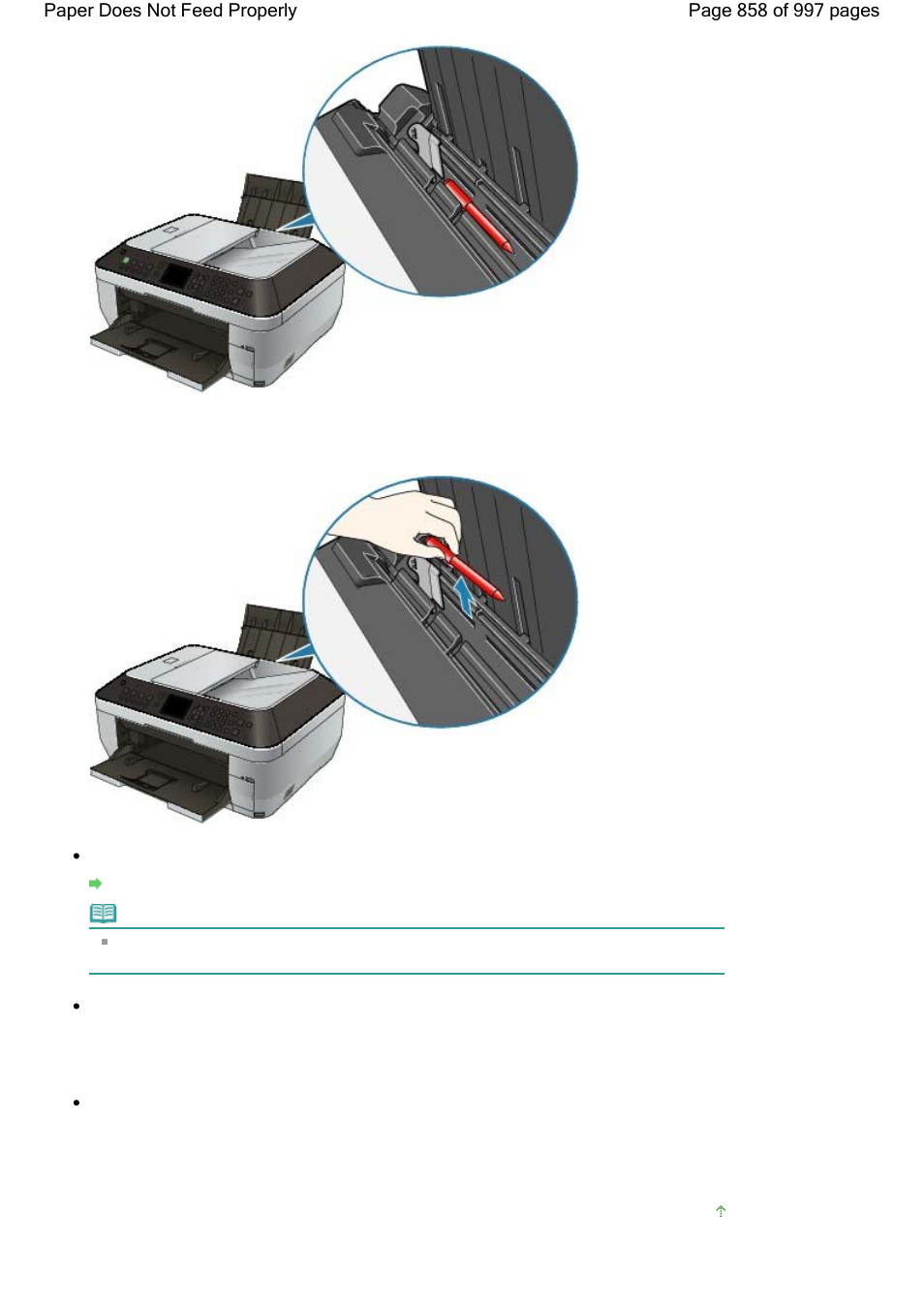 Check 7: clean the paper feed roller, Check 9: is the rear cover closed completely | Canon mx860 User Manual | Page 858 / 997