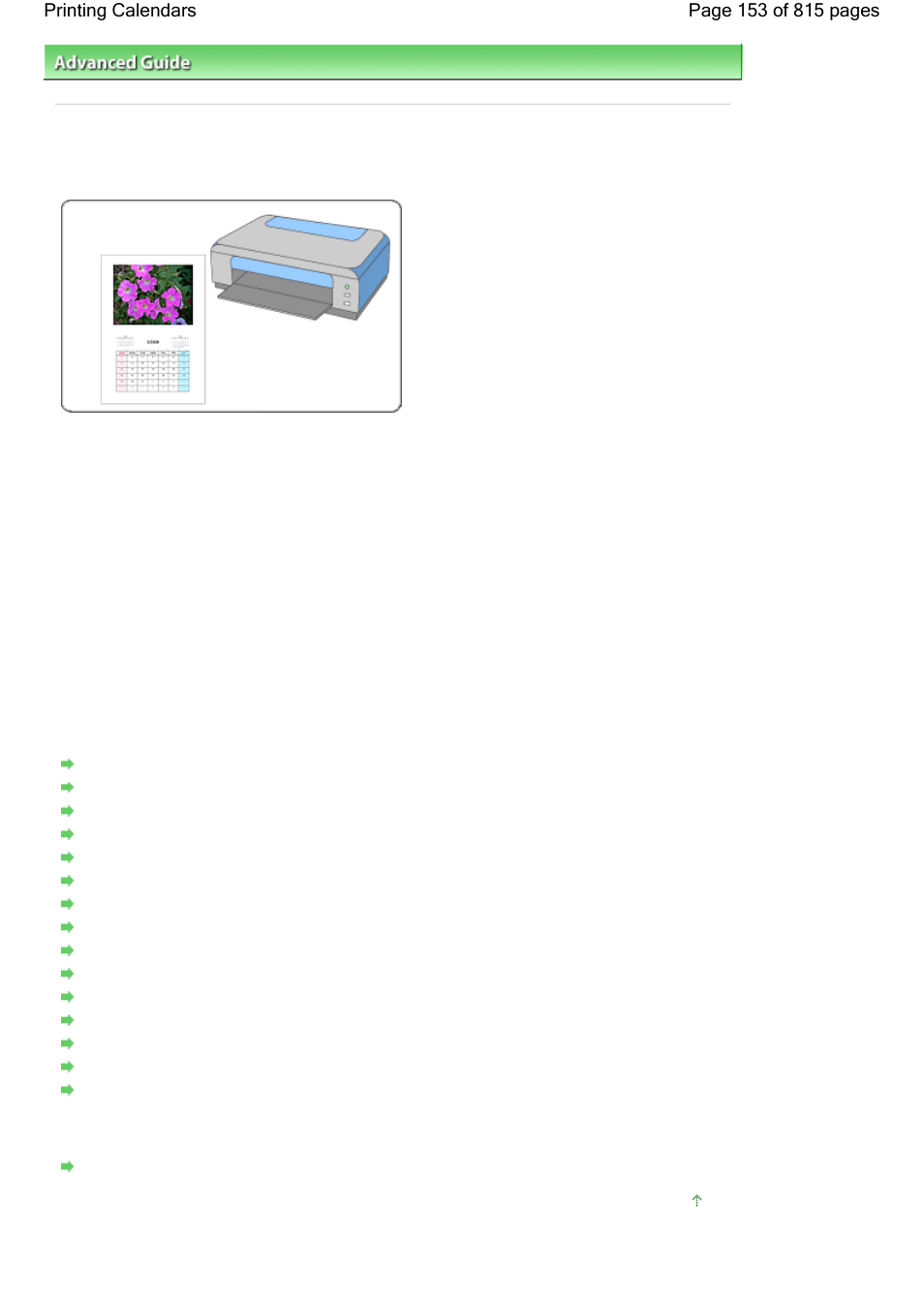 Printing calendars | Canon mp620 User Manual | Page 153 / 815