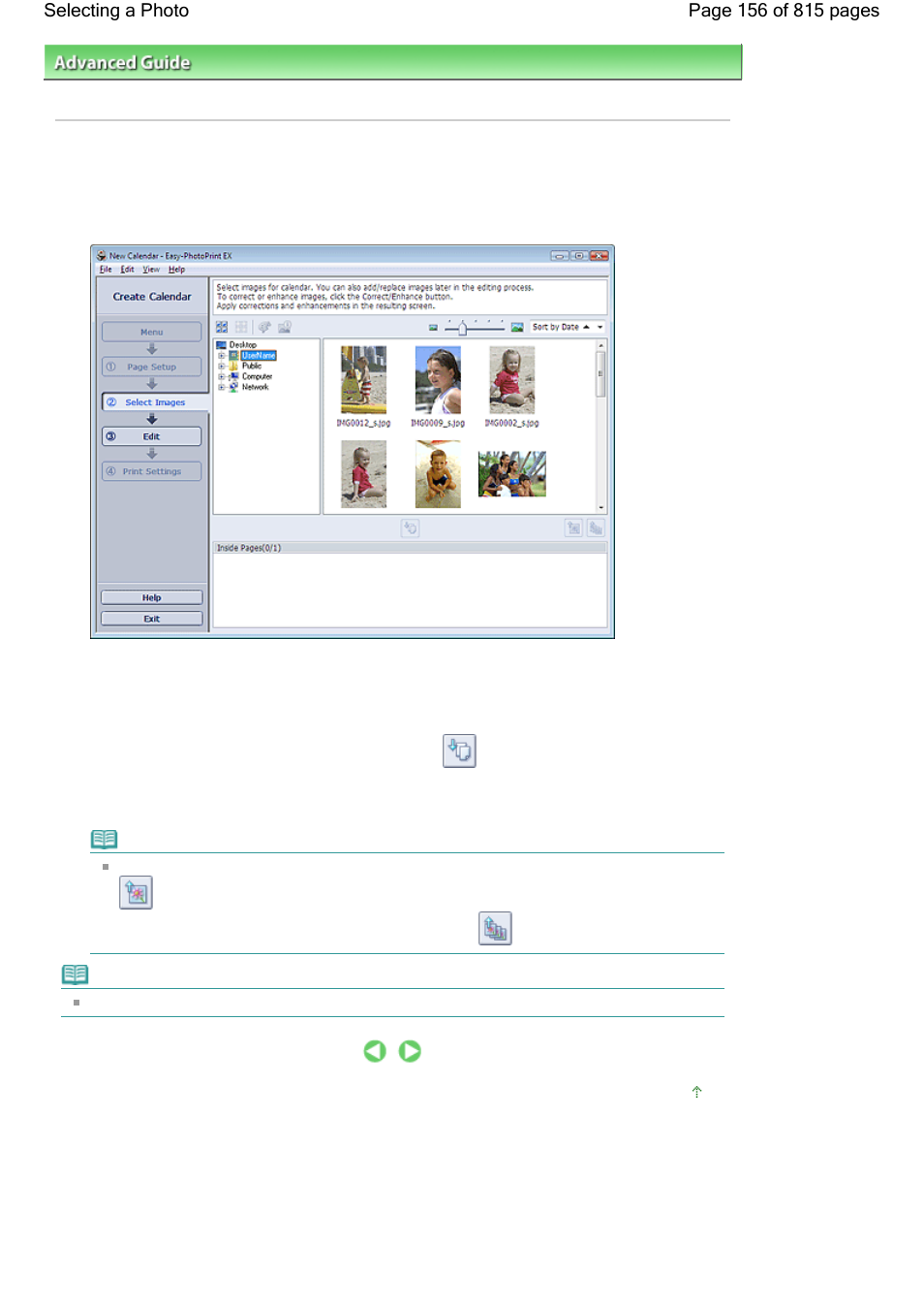 Selecting a photo | Canon mp620 User Manual | Page 156 / 815