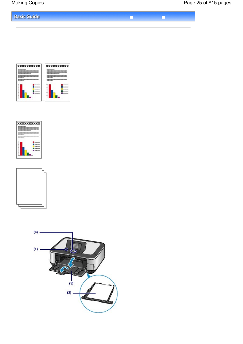 Making copies | Canon mp620 User Manual | Page 25 / 815