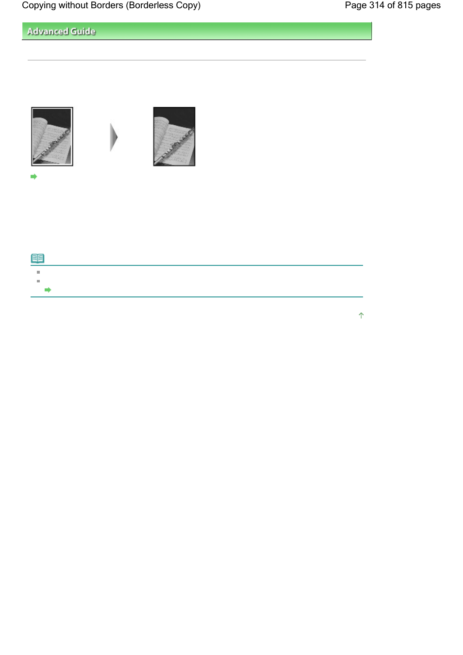 Copying without borders (borderless copy) | Canon mp620 User Manual | Page 314 / 815