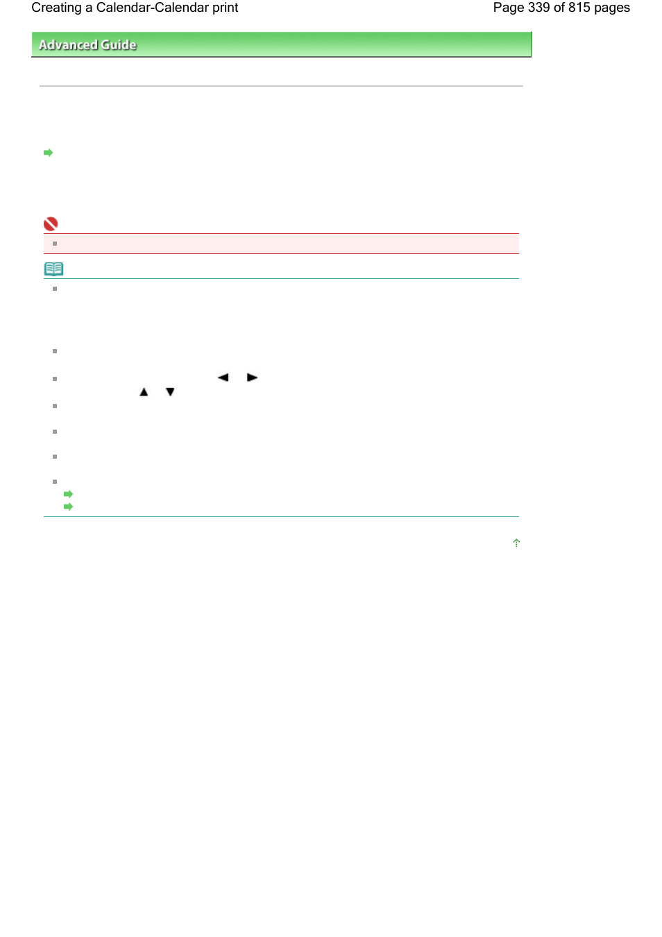 Creating a calendar-calendar print | Canon mp620 User Manual | Page 339 / 815