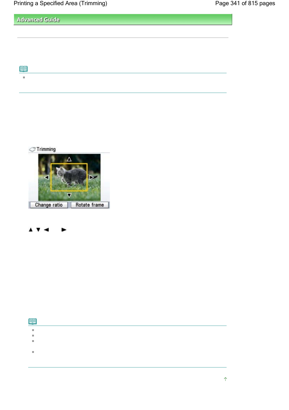 Printing a specified area (trimming) | Canon mp620 User Manual | Page 341 / 815