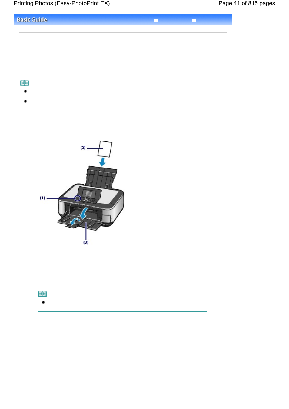 Printing photos (easy-photoprint ex) | Canon mp620 User Manual | Page 41 / 815