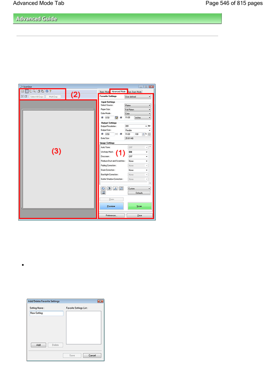 Advanced mode tab | Canon mp620 User Manual | Page 546 / 815