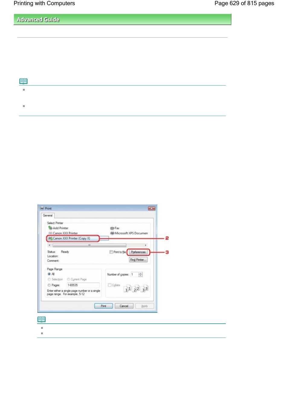 Printing with computers | Canon mp620 User Manual | Page 629 / 815