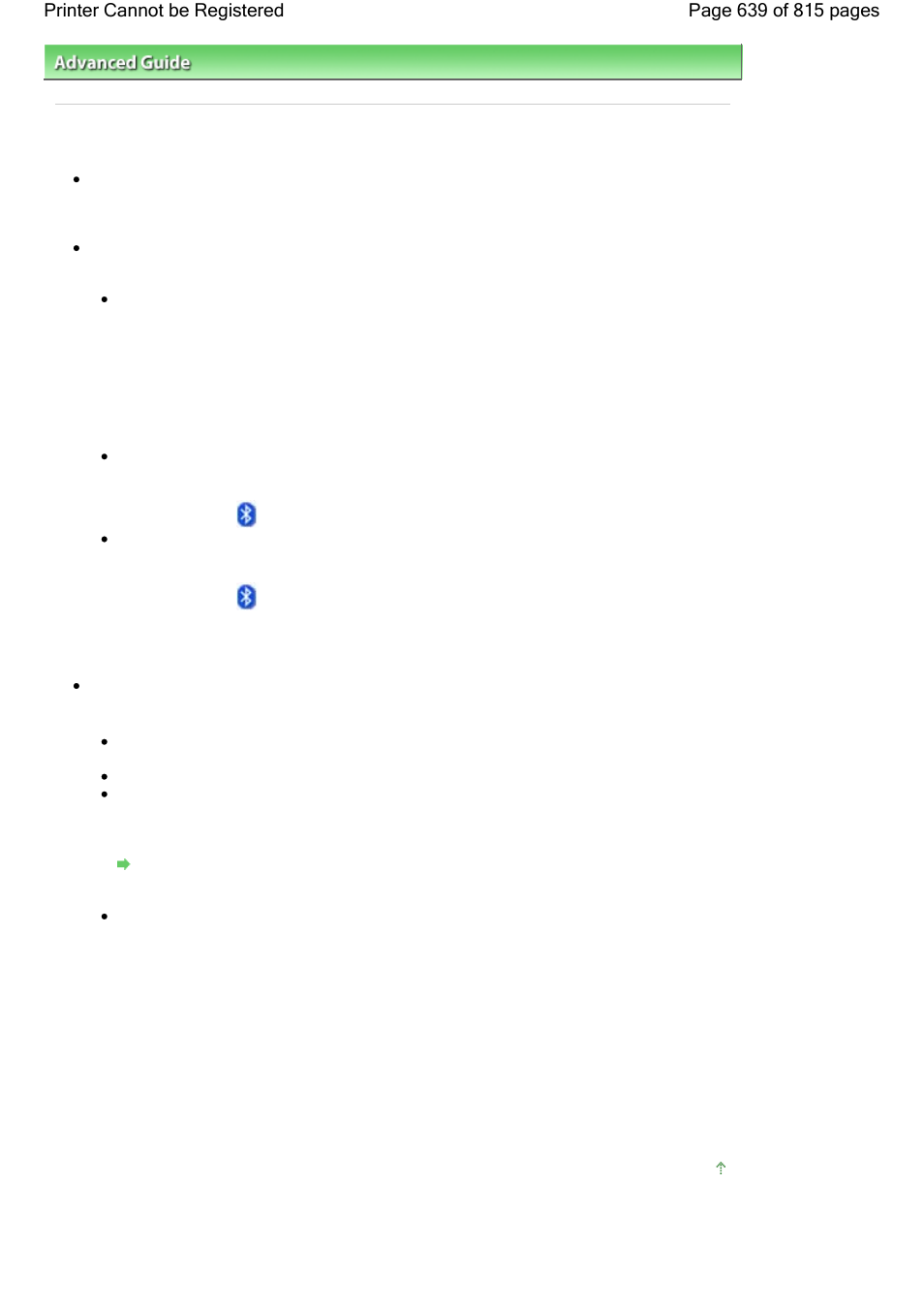 Printer cannot be registered, Check 1: have mp drivers been installed, Check 2: is unsupported bluetooth driver used | Canon mp620 User Manual | Page 639 / 815