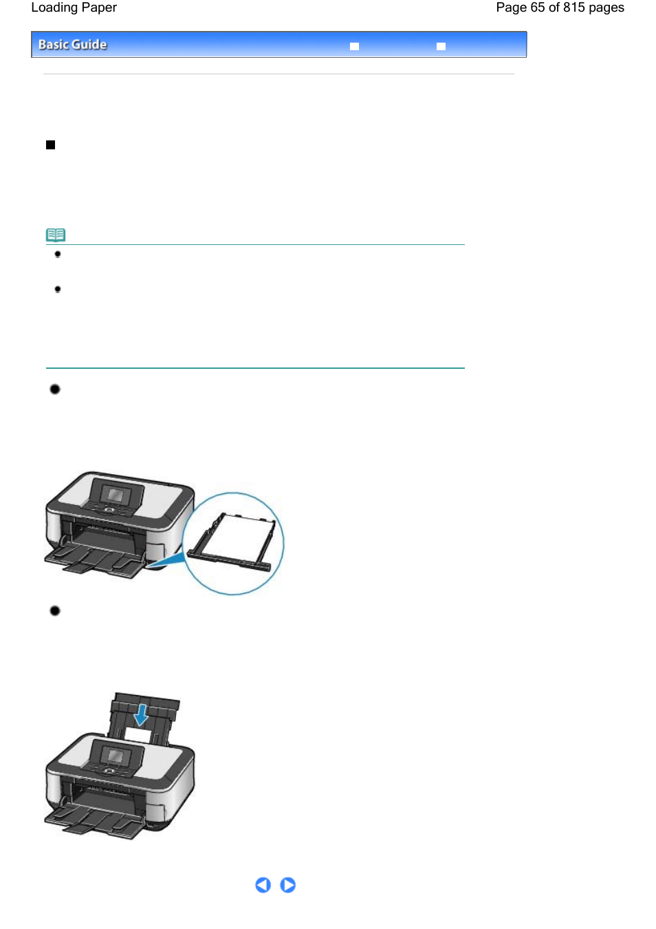 Loading paper, Paper source to load paper, Loading plain paper in the cassette | Loading photo paper in the rear tray | Canon mp620 User Manual | Page 65 / 815