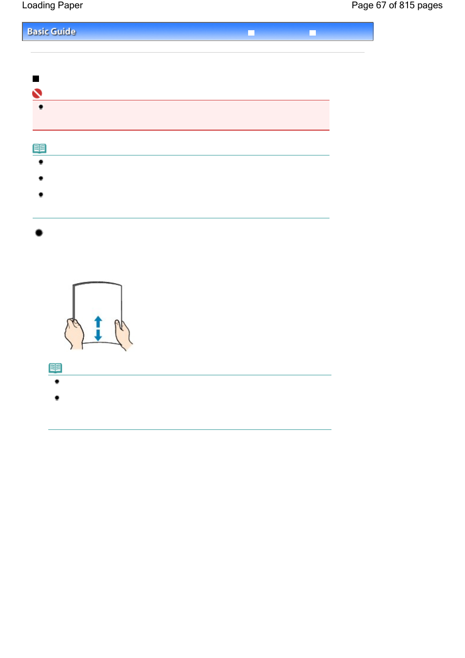 Loading paper, Loading paper in the rear tray | Canon mp620 User Manual | Page 67 / 815