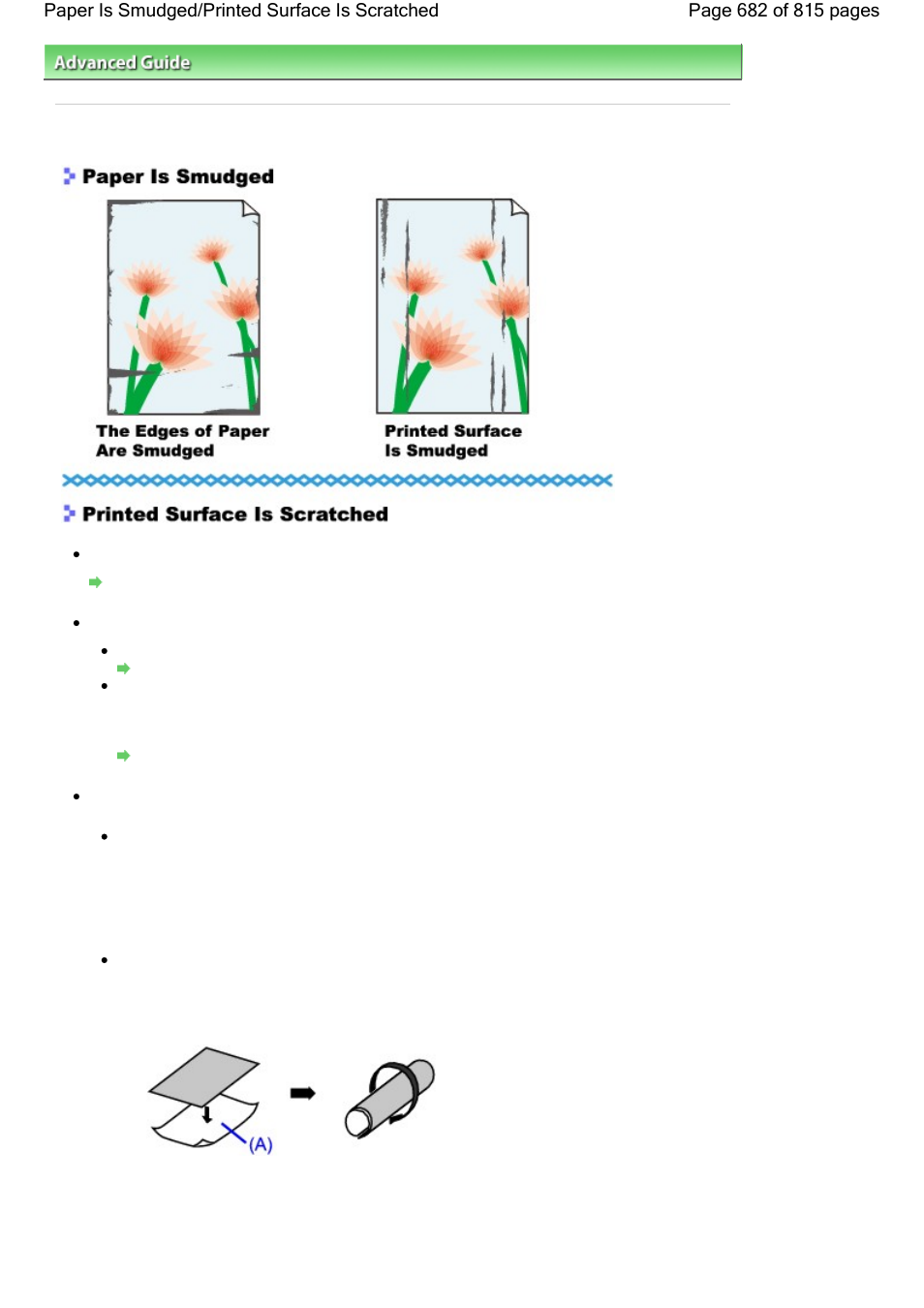 Paper is smudged/printed surface is scratched, Check 3: load the paper after correcting its curl | Canon mp620 User Manual | Page 682 / 815