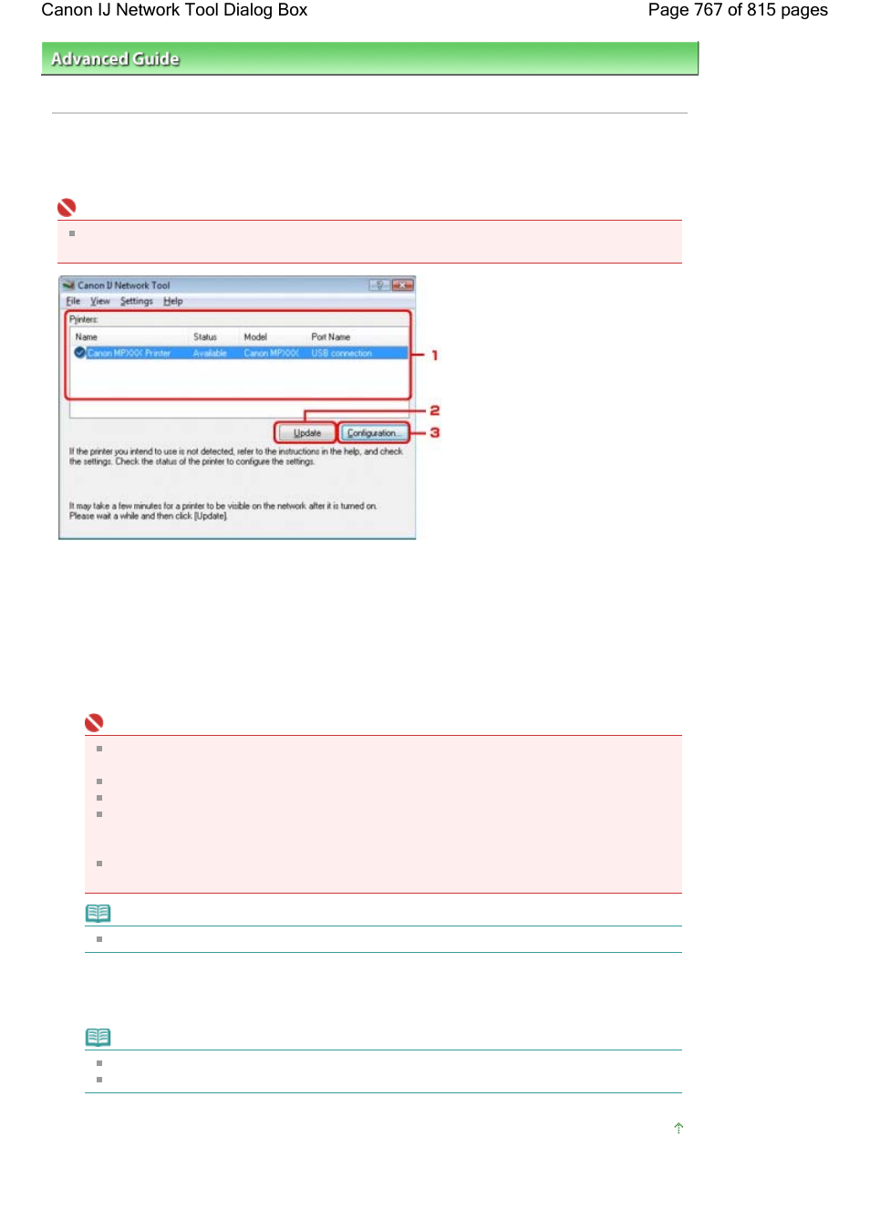 Canon ij network tool dialog box | Canon mp620 User Manual | Page 767 / 815