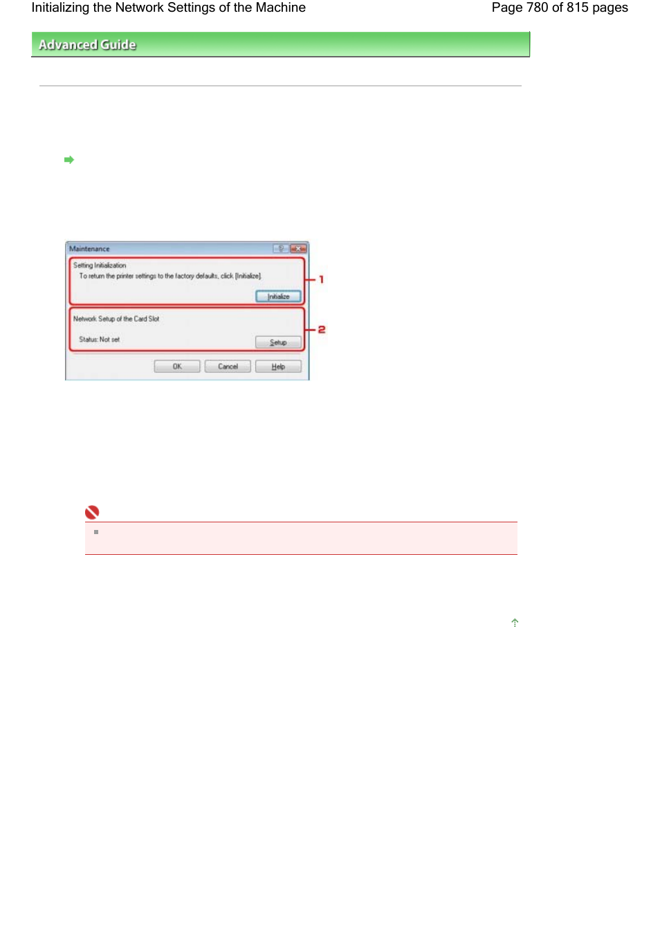 Initializing the network settings of the machine | Canon mp620 User Manual | Page 780 / 815