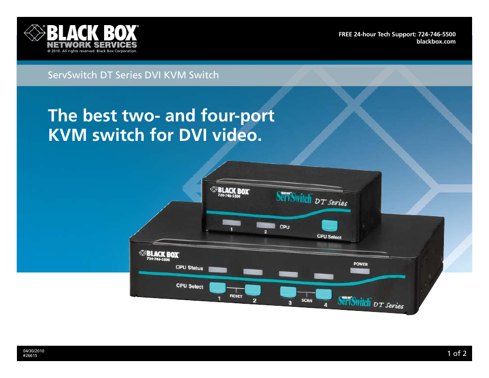 Black Box 26615 User Manual | 2 pages