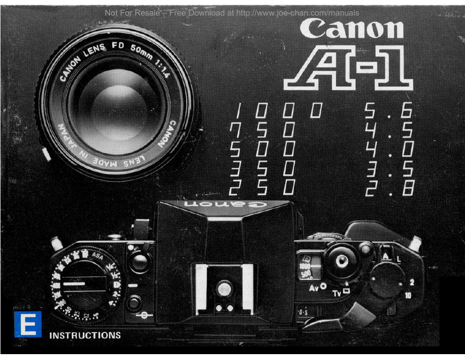 Canon A-1 User Manual | 105 pages