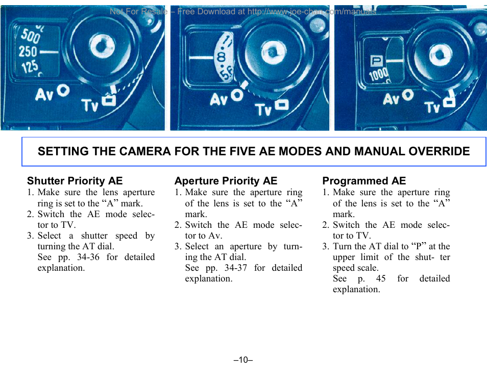 Canon A-1 User Manual | Page 10 / 105