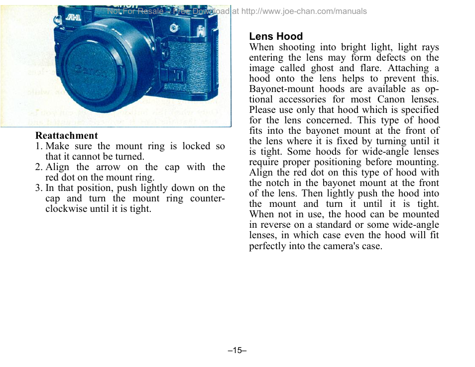 Canon A-1 User Manual | Page 15 / 105