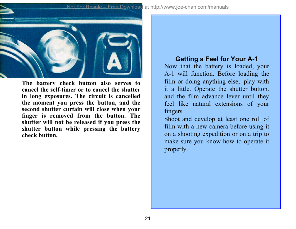 Canon A-1 User Manual | Page 21 / 105