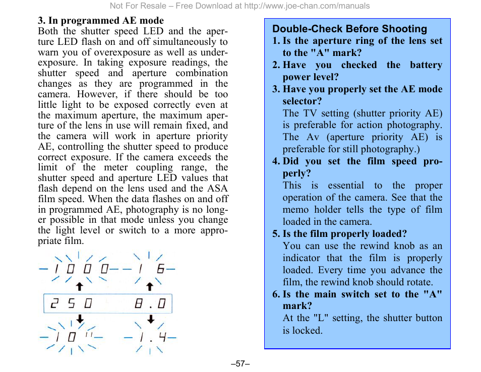 Canon A-1 User Manual | Page 57 / 105